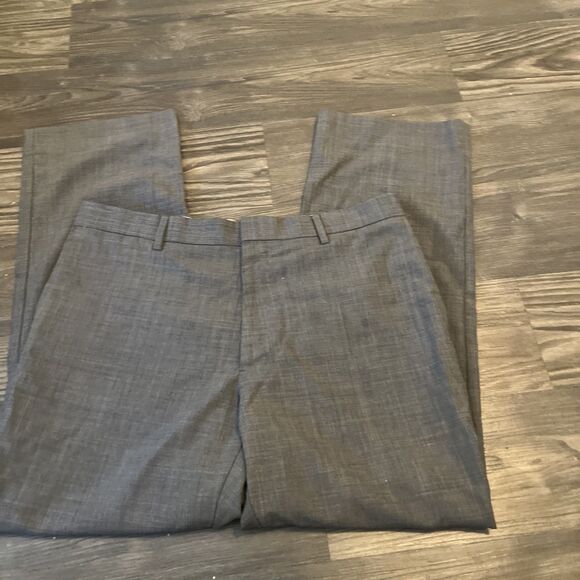 BANANA REPUBLIC Men’s Classic Fit Wool Straight Leg Trousers Grey Size 34x29 - Picture 3 of 8
